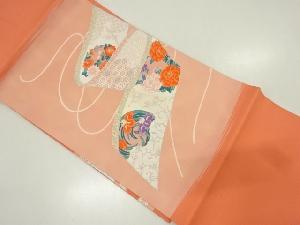 リサイクル　熨斗に花丸文様織り出し名古屋帯